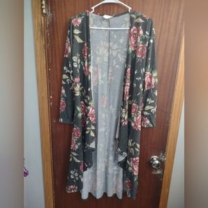 Honey and lace glendora floral cardigan xs.